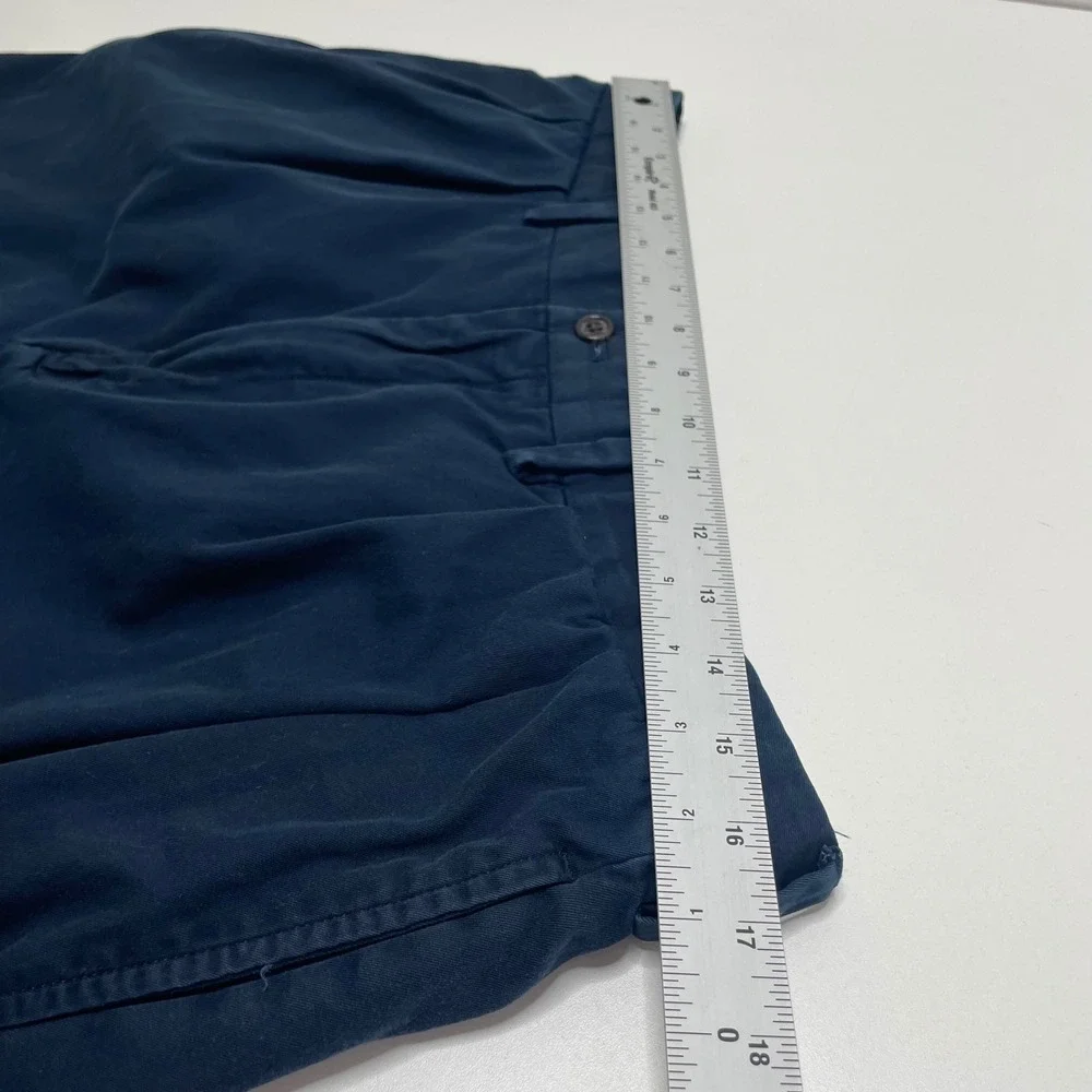 Polo Golf Ralph Lauren Mens Navy Blue Pleated Fairway Shorts Vintage 90s Y2K 36